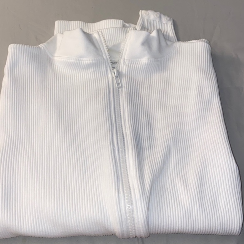 PLT White Zip-Up Bodysuit